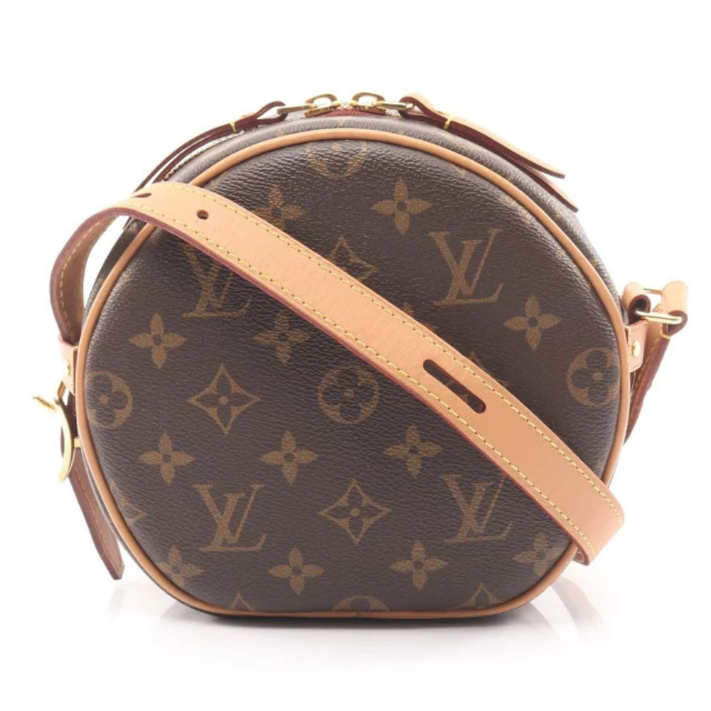 Louis Vuitton Boite Chapeau Souple Shoulder Bag Canvas Leather Monogram Brown